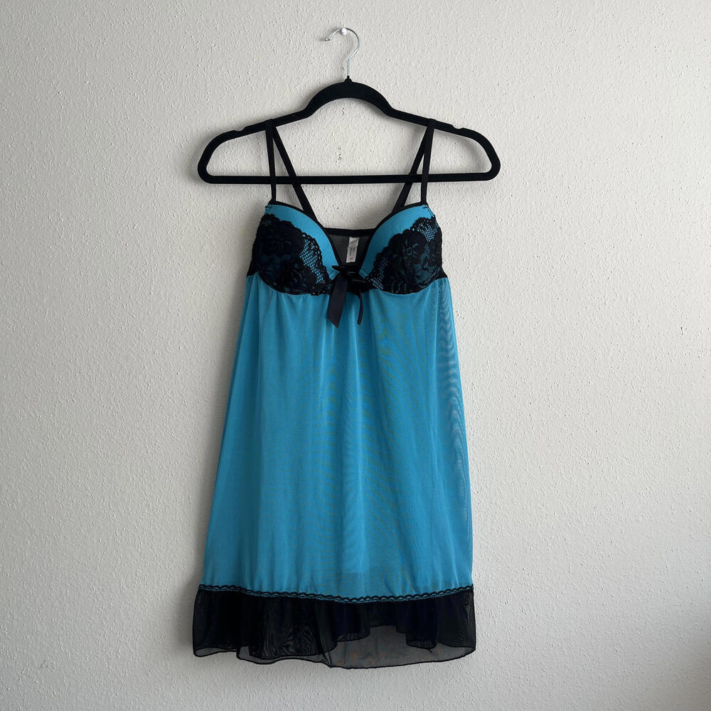 ✨SOLD✨ Per Lei Lingerie Dress Medium Lace Sheer Feminine Romantic Girlhood Bow